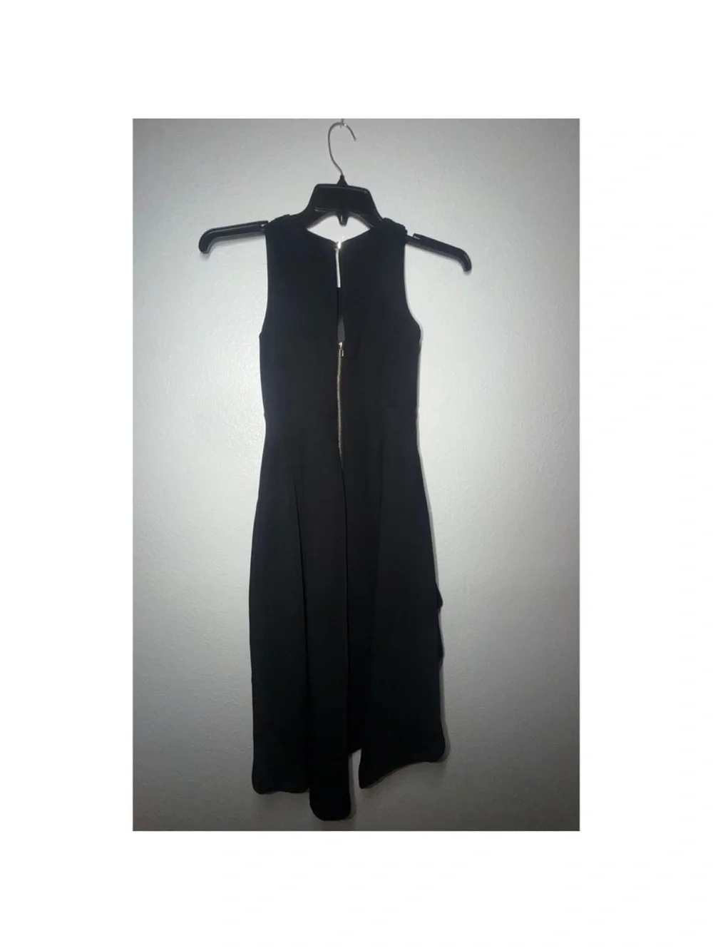GB girls Black High-Low Dress with White & Green Floral Embroidery